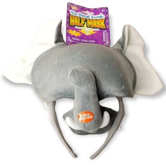 Elephant Adult Plush‎ Costume Half Mask - Picture 1 of 7